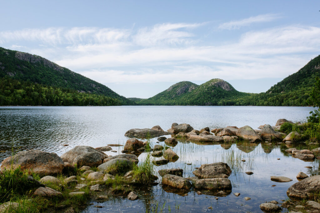 Acadia National Park is a gorgeous wedding location with lakes and coastlines.