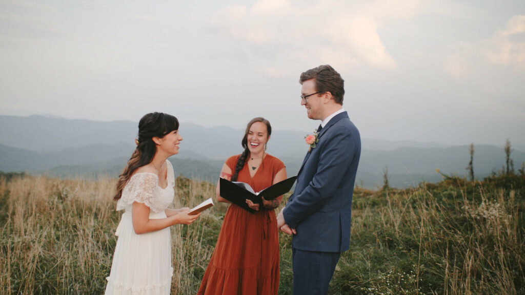 Dee and Matt decided to elope because it means that they could have a small and simple celebration on a mountaintop to just enjoy the view.